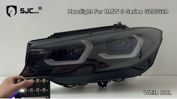 For BMW 3 series G20 headlight yellow and White DRL