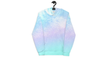 Custom Pastel Cosmic Rainbow Sky Original galaxy Watercolor clouds milky way universe kawaii hoodie1