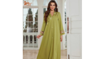 BA4153 Dubai Jalabiya Marocain Maxi Dress Muslim Long Dress Ramadan Abaya Islam Woman Muslim Dress Abaya1
