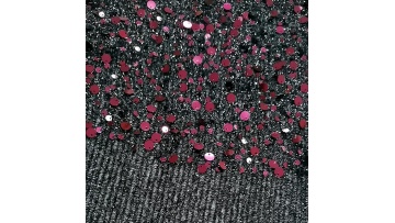 low MOQ african lace and fringe fabric Glitter sequin fabric sequin embroidery lace fabric black dress1