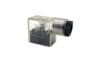 DIN43650B AC DC Transparent MPM 11mm IP65 2P+E Solenoid Valve Coil Connector With LED DIN 43650B DIN 43650 Form B1