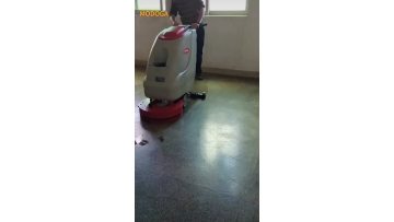 Walk-behind floor scrubber