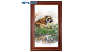 wooden photo frame monitor