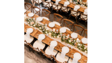 High Quality Cheap Price Commercial Furniture Rectangle Shape Nature Wood Outdoor Wedding  Hotel Banquet  Wooden  Folding Table1