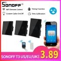 SONOFF TX T3 US/EU/UK WiFi Smart Switch 220V Touch Switch 1/2 Gang RF 433Mhz Remote Control Smart Wall Switch For Google Home