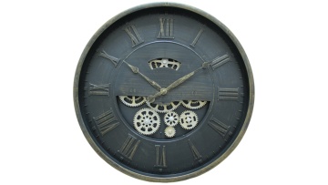 YM-6865A Cross border specialized mechanical gear industrial wind hanging clock 20 inch Roman digital retro clock
