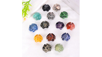 Wholesale Natural Crystal Mini  Animal Carvings Gemstone Frog Figurine for Decoration1