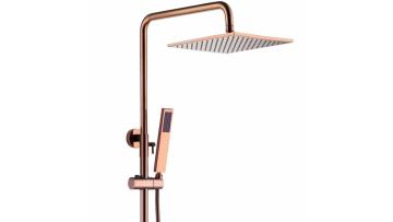 Luxury Exposed Chrome Plated Head Shower Set