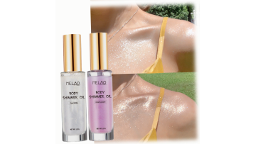 Wholesale Private Label Face Body Glow Non Sticky and Moisturizing Liquid Highlighter Illuminator Body Glitter Shimmer Oil1