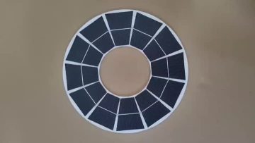 Round easy to clean landscape light solar panel~1