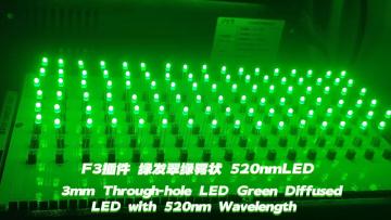 3mm Through-hole LED Green Diffused LED
