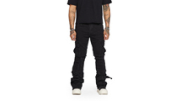 Custom Black Jeans Men Hip Hop Rock Design Denim Skinny Trousers Side Pockets Slim Jean Pant1