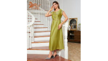 2023 Wholesale Dubai Turkey Luxury Islamic Clothing Short Sleeve Design Dress Women Muslim Dress Hand Work Open Abaya1