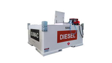 Portable diesel fuel cube tank with pump