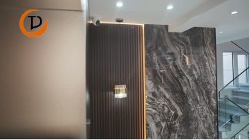 bamboo charcoal wood veneer wall panel interior