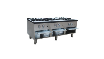 commercial stock pot range 3 burner