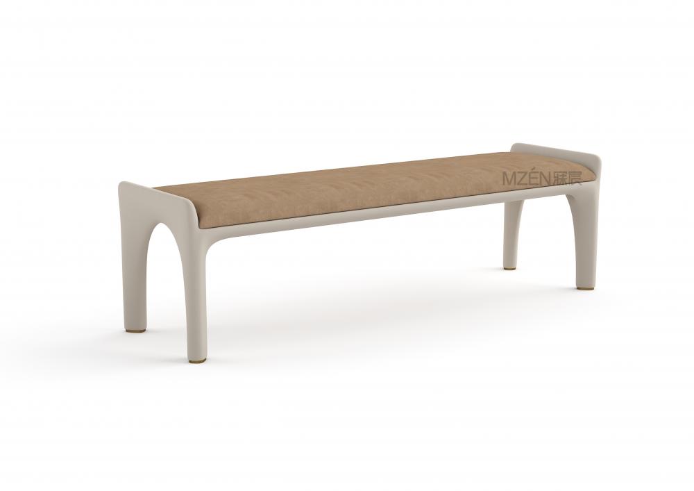 Fabric Entryway Bench with Natural Wood Legs