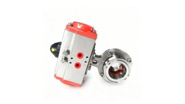 304 Stainless Steel Quick Clamp Pneumatic Butterfl