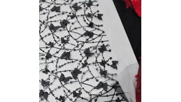 designer fabric 3D butterfly lace embroider fabric mesh tulle 3D lace fabric for wedding dresses1