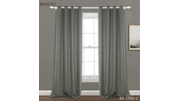 Hot sale products linen look dyeing blackout panel upholstery fabric curtain for meeting room1