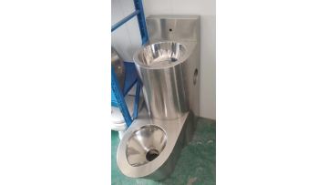 Stainless Steel One Piece Toilet Sink