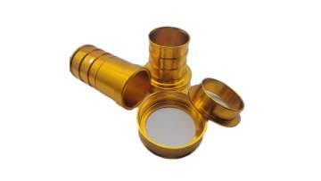 CNC aluminum golden anodized