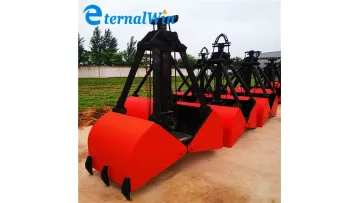 360 Degree Rotation Hydraulic Orange Crawler Excavator Industrial Excavator Peel Grab Steel Scrap Grapple1