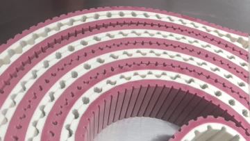 HTD5M+12mm red rubber + slotting