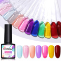 Lemooc Rainbow Jelly Gel 14 Colors Glass Opal candy Translucent Gel Polish Amber Glaze Nail Gel Nail Art Vanish varnish