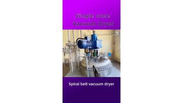 Single cone vacuum dryer