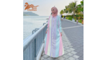 Abaya Dubai 2024 Elegant Wholesale Turkey EID Modest Dubai Abaya Long Skirt With Lapel Striped Shirt Abaya 2024 New Femme1