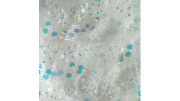 2023 New White High Quality Unique Sequined Mesh Embroidery Fabric Lace Tulle Of Dress1