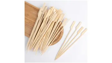 Barbecue Skewers, Disposable Green Bamboo Skewers1
