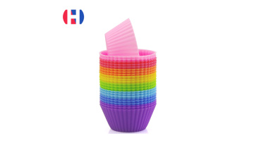 Silicone Cupcake 24 PCS, Baking Cups Liners, Reusable Non-stick Muffin Cups Cake Molds Standard, Multi-Color1