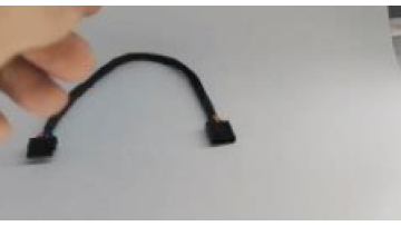 Black straight cable