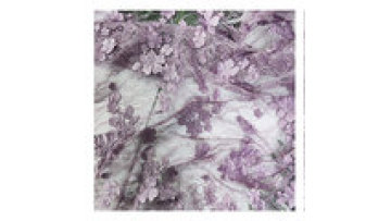 Custom fashion 3d flower polyester embroidery lace fabric high quality  fabric for dresses decorating1