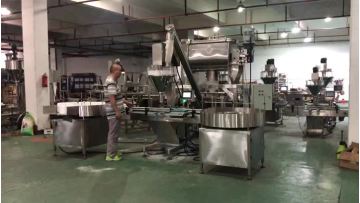 powder filling machine with rotary tables /conveyo