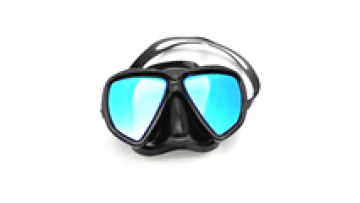 Mirrored Coated Tempered Glass Snorkel Mask for Spearfishing1