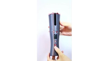 Auto rotating curling iron rechargeable cordless automatic curler professional curl iron 360 hair curler1