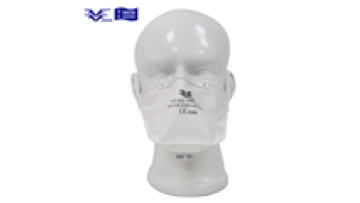 High Quality Customized Logo White Horizontal Fold Flat Disposable  FFP2 Dust Mask with Valve1