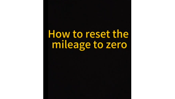 How to reset the mileage to zero（M5）