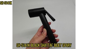 Modern Black Brass Core Wall Mount Bathroom Hand Bidet Muslim ABS Plastic Toilet Bidet Shower Shattaf Set Sprayer1
