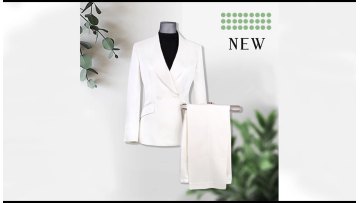 Advanced Customization White 2 pieces Ladies fashion suit Slim fit womens suits 20221
