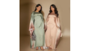 2025 Women's Dresses Elegant Ombre Kaftan Abaya Batwing Style Islamic Clothing Abaya Women Muslim Dress1