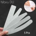 5 pcs/lot Sandpaper Nail File Lime 100/180 Double Side Sanding Buffer Block Set Grey Nail Files For UV Gel Polish Manicure Tool