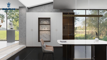 Modern white wooden and corner bookcase with computer desk and wardrobes bedroom and tv stand1