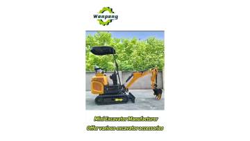 Colorful Mini Excavator with various accessories