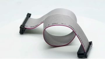 FC Flat Cable With Butterfly Buckle Folded-back Cover Connecting Wire:2H/IDC2.54-24P Three-piece Type + UL2651