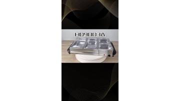 Stainless Steel Three 2.5L Pans Buffet Warmer