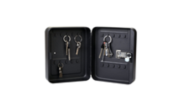 Locking Steel Cabinet Security Lock Box With 20 Key Hooks Black Key Box with Combination Lock 200*160*80mm1